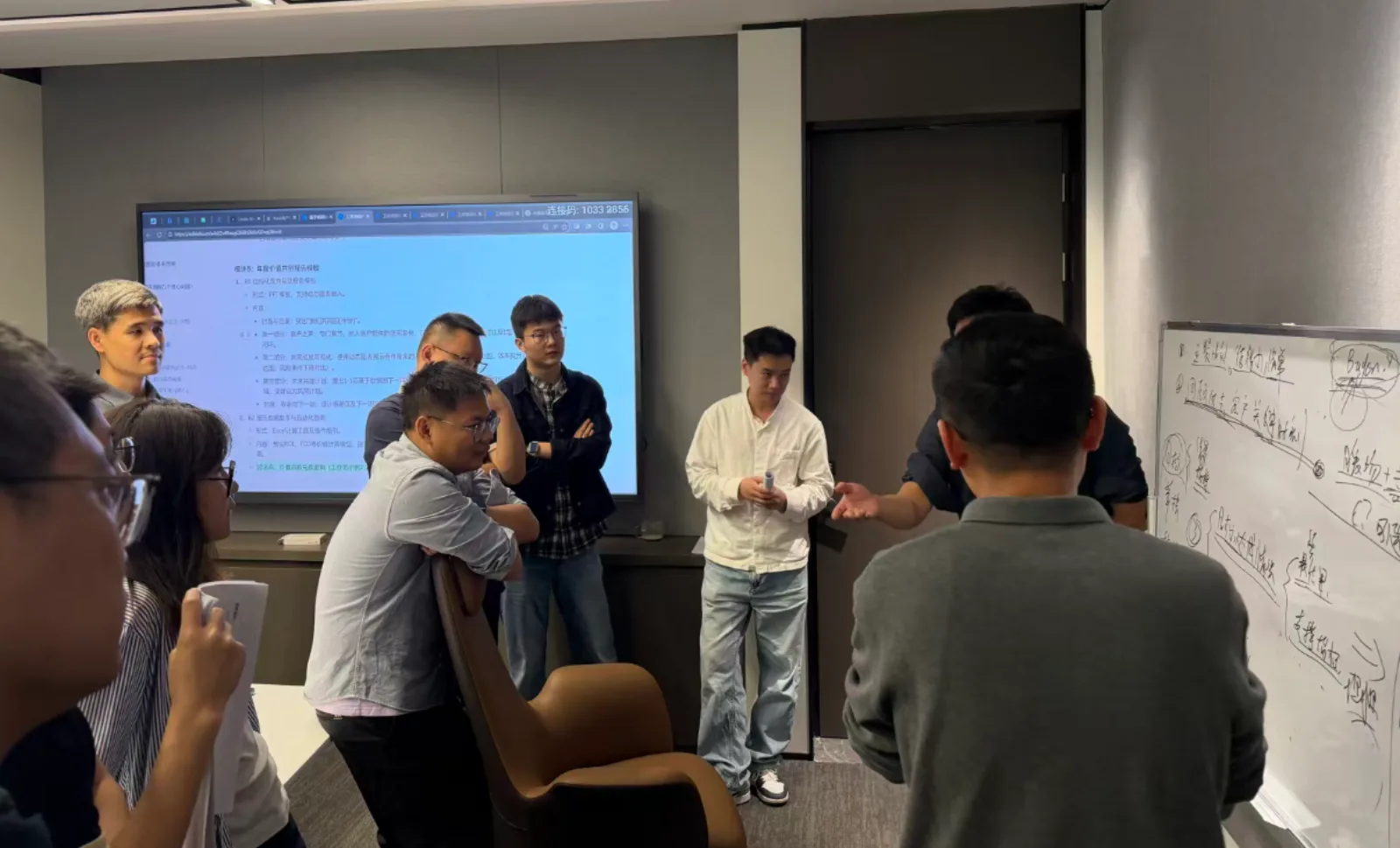 培训现场学员白板深度共创
